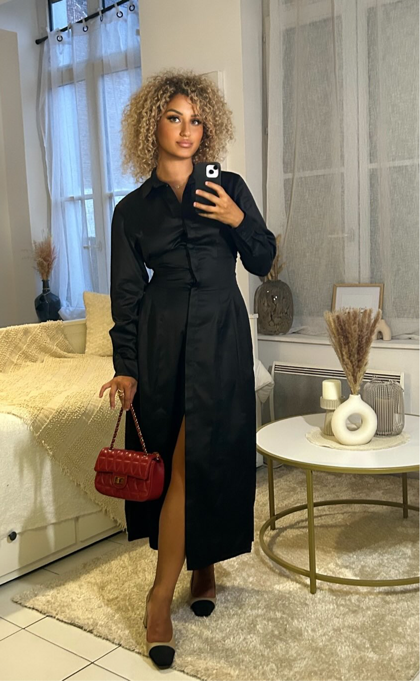 Robe chemise IRINA - Noir