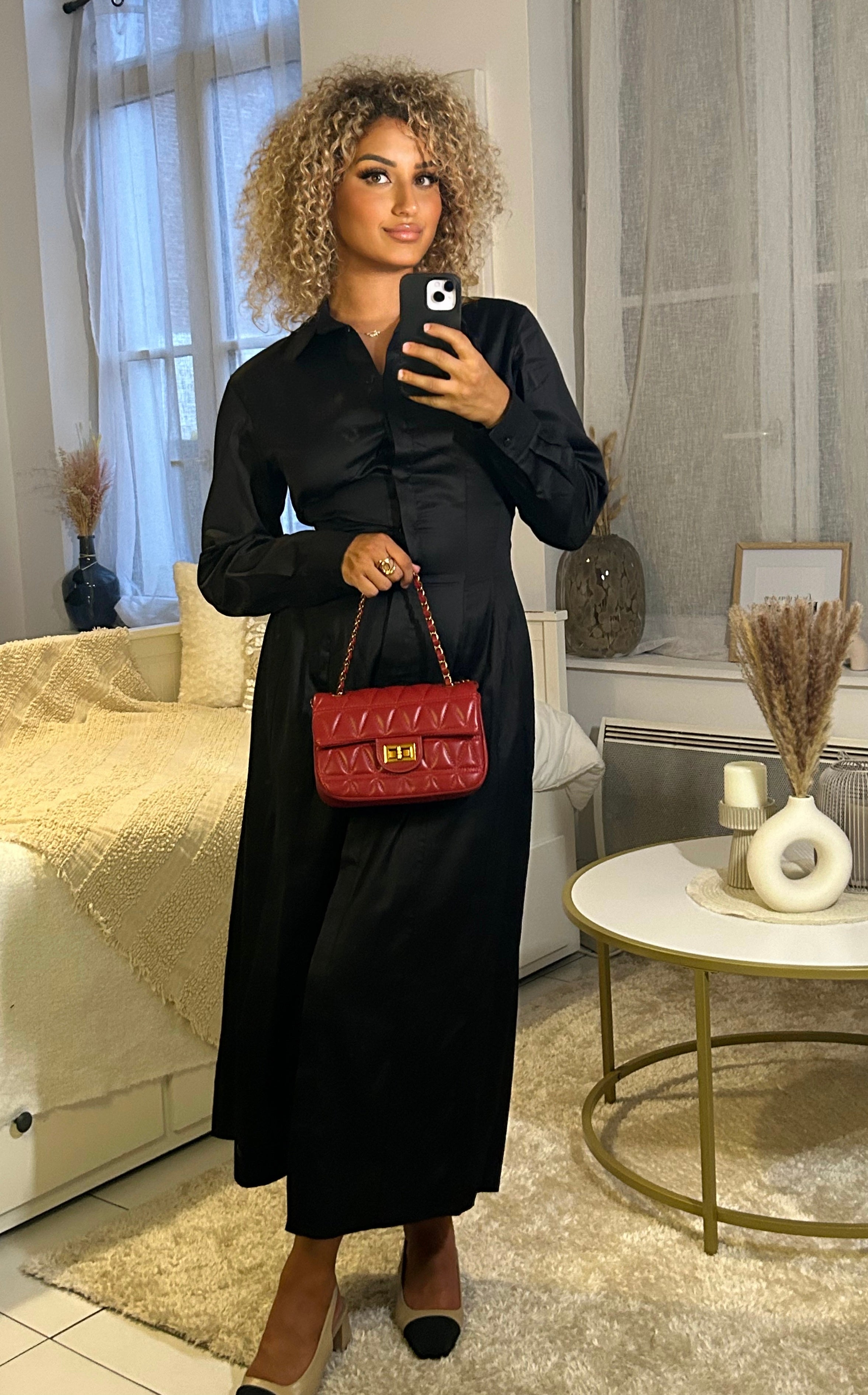 Robe chemise IRINA - Noir