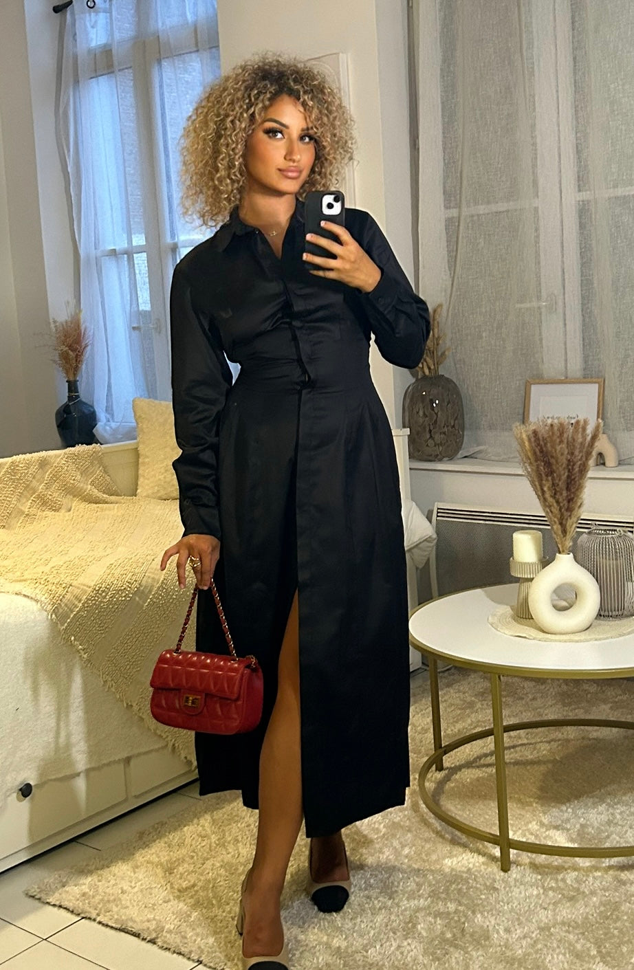 Robe chemise IRINA - Noir